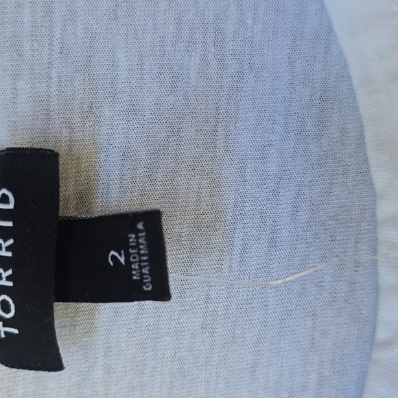 Torrid White Triblend Wide Neck Rib Trim Tank 2x NEW - Picture 8 of 9